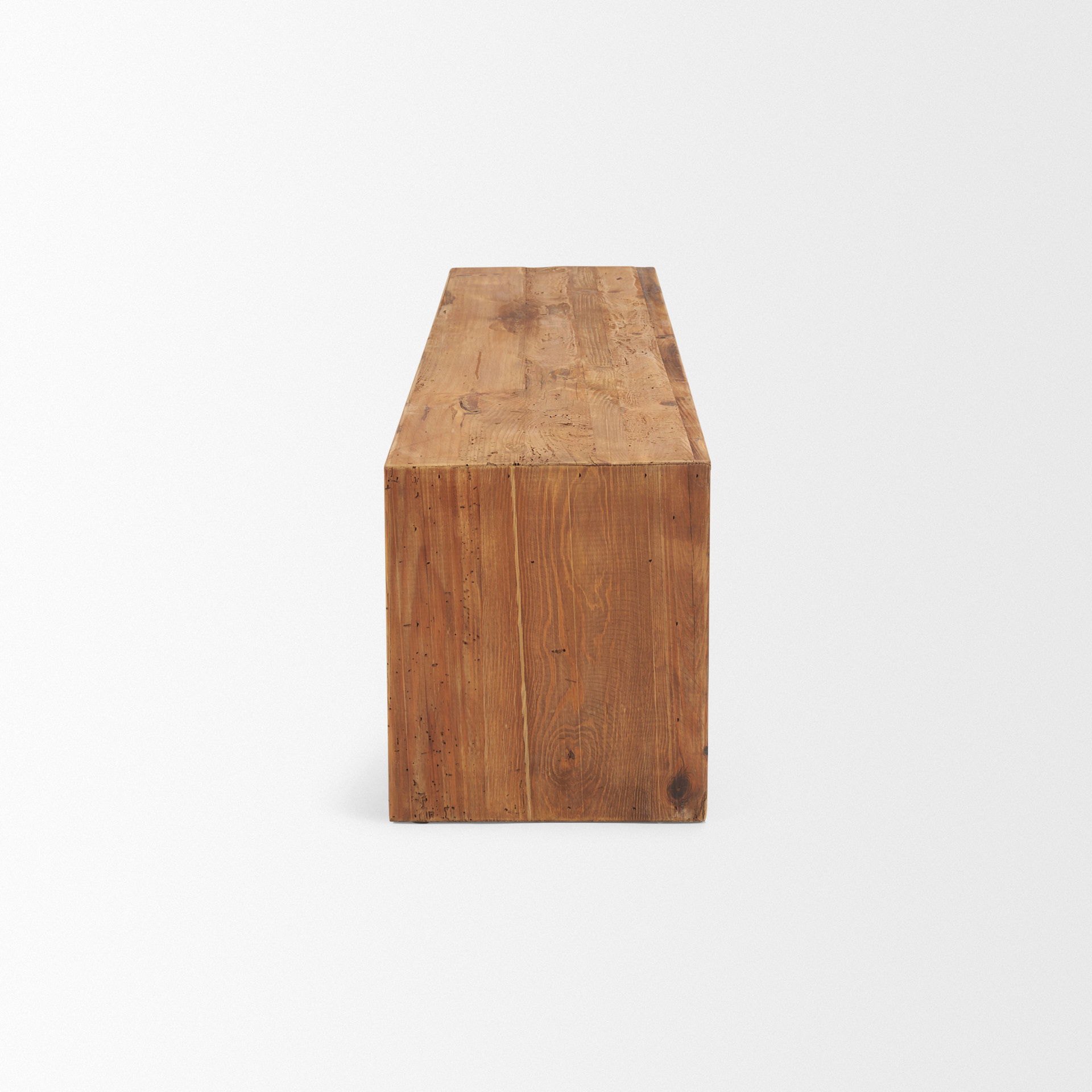 Tahira Rectangular Recycled Wooden Bench, Benche by Mercana, 68.9" length x 15" width x 16.9" height View 5