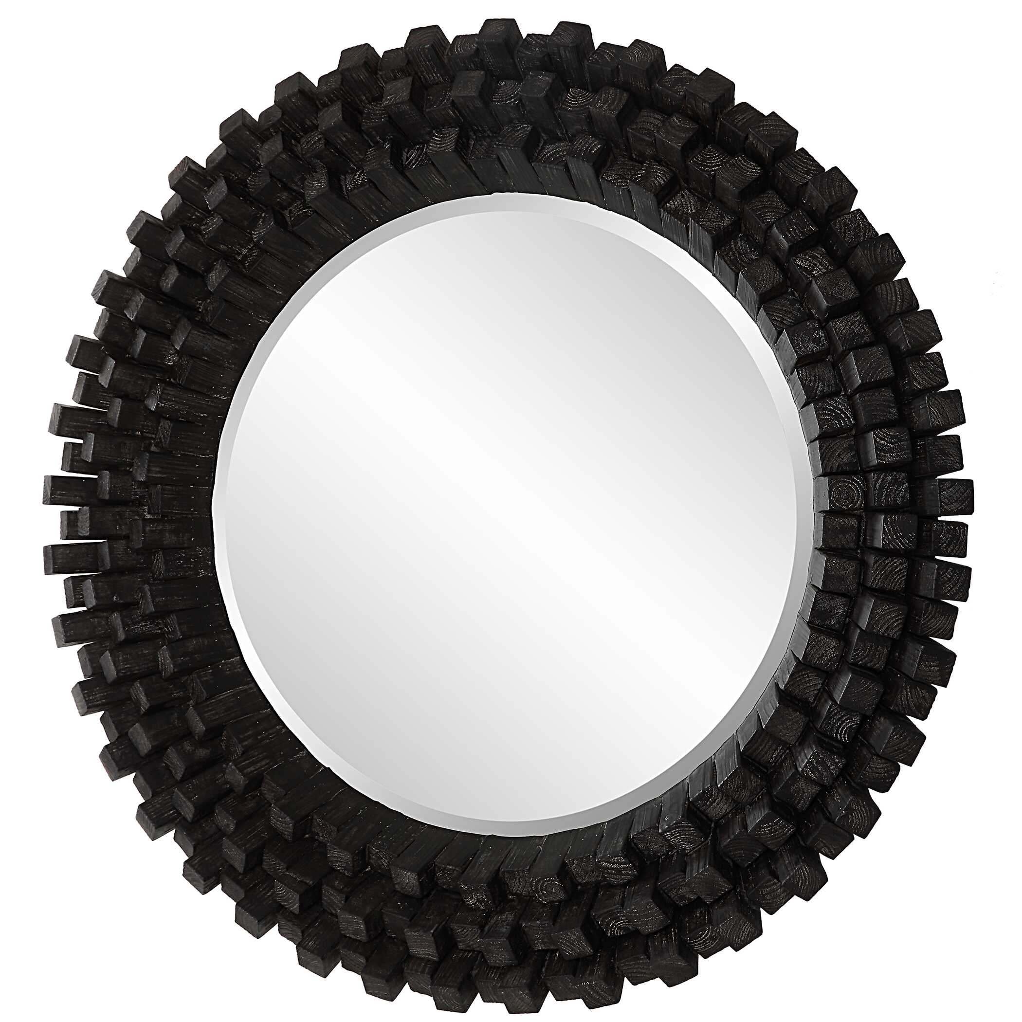 Circle Of Piers Round Mirror, by Uttermost, 42.12" width x 42.12" height x 3.75" depth View 5