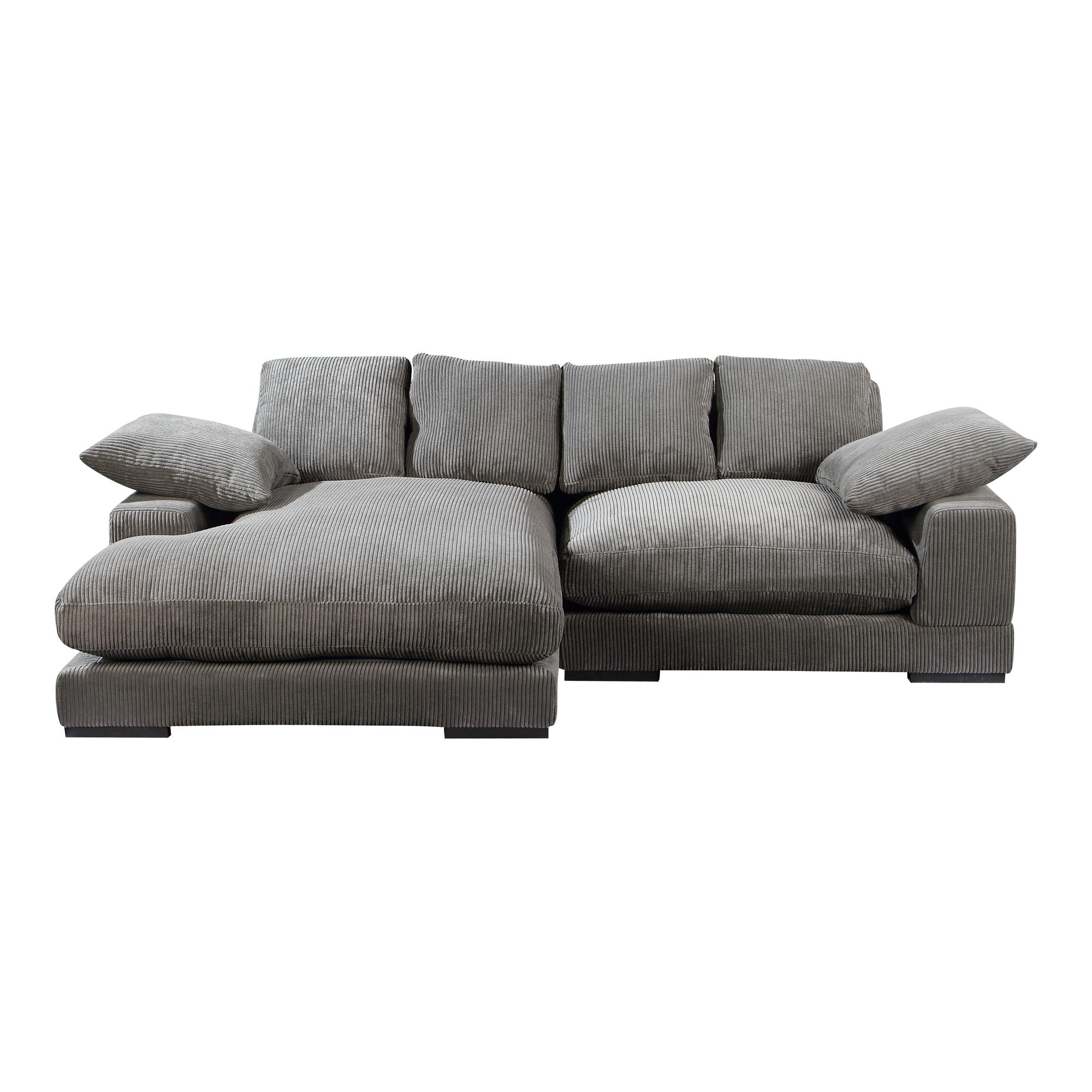 Plunge Sectional Charcoal, Sectional Sofa by Moe's Home, 106" width x 34" height x 46" depth View 1