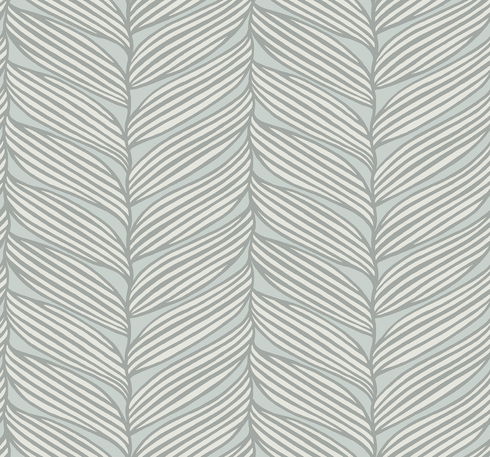Luminous Leaves Spa & Silver Wallpaper