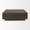 Hayden Dark Brown Wood Square Coffee Table, by Mercana, 48" length x 48" width x 16" height thumbnail 4