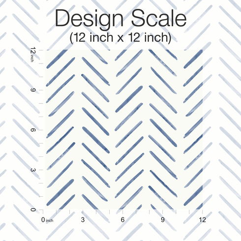 Painted Herringbone Navy Peel & Stick Wallpaper