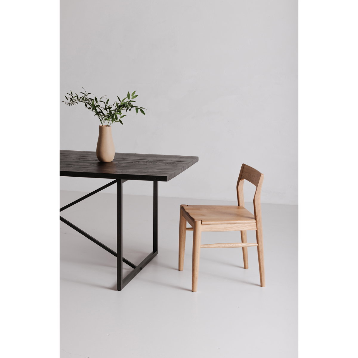Owing Dining Chair Natural Oak - Set Of Two, by Moe's Home, 19.5" width x 30" height x 20" depth View 9