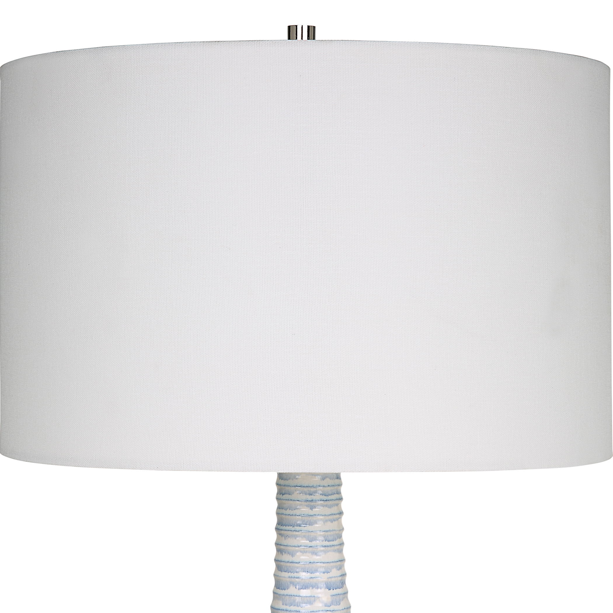 Clariot Ribbed Blue Table Lamp large image 