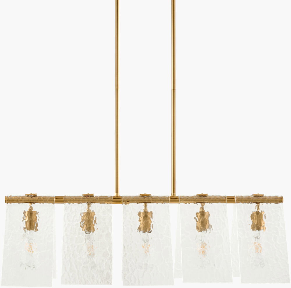 Vitracis Chandelier, by Surya, 38" length x 10" width x 13" height