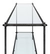 Hand Chased Iron Console Tble  Glass Top, by Sarreid, 1'4" length x 5' width x 2'9" height thumbnail 4