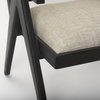Donna Cane Back Dining Side Chair | Natural Linen with Black Wood, Dining Chair by Mercana, 21.65" length x 21.65" width x 32" height thumbnail 12