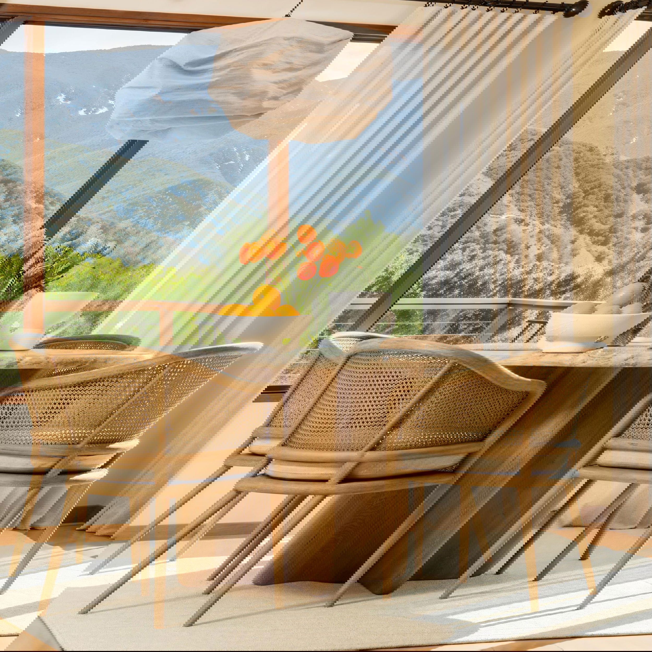 Camile Dining Chair Beige, by Dovetail, 22.5" width x 32" height x 23.25" depth View 7