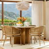 Camile Dining Chair Beige, by Dovetail, 22.5" width x 32" height x 23.25" depth thumbnail 7