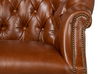 Welsh Leather Chair, Vintage Havana, Seating by Sarreid, 32" length x 33" width x 43" height thumbnail 4