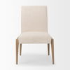 Palisades Cream Upholstery with Solid Wood Armless Dining Chair thumbnail 4