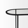 Celine 24.2 L x 12.6 W x 22.4 H Set of Two Black/Silver Metal and Glass Nesting Accent Tables, Side & End Table by Mercana, 24.21" length x 12.6" width x 22.44" height thumbnail 8