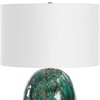 Ceralene Green Table Lamp, by Uttermost, 1'8" width x 2'9.25" height x 1'8" depth thumbnail 6
