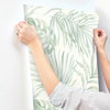 Paradise Palm Light Green Wallpaper, by York Wall, 27' length x 2'3" width x 0.02" depth thumbnail 4