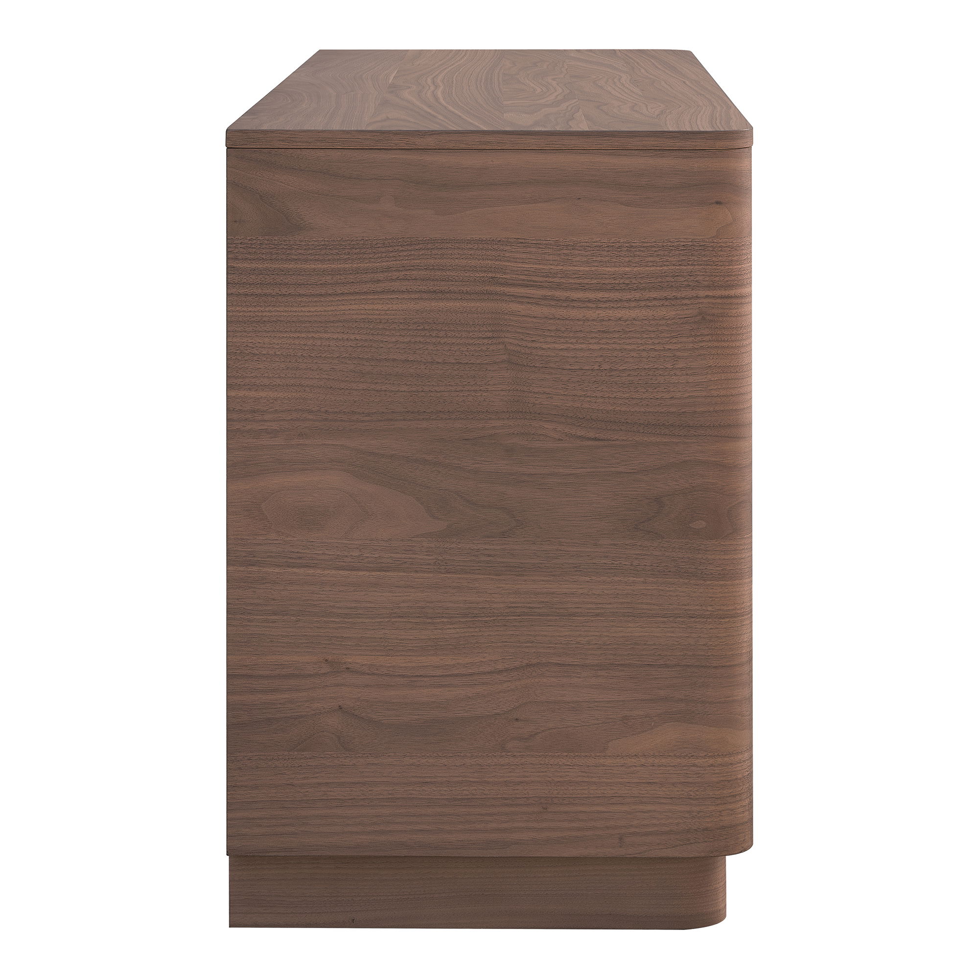 Round Off Dresser Walnut Brown, by Moe's Home, 60" width x 30" height x 19" depth View 4