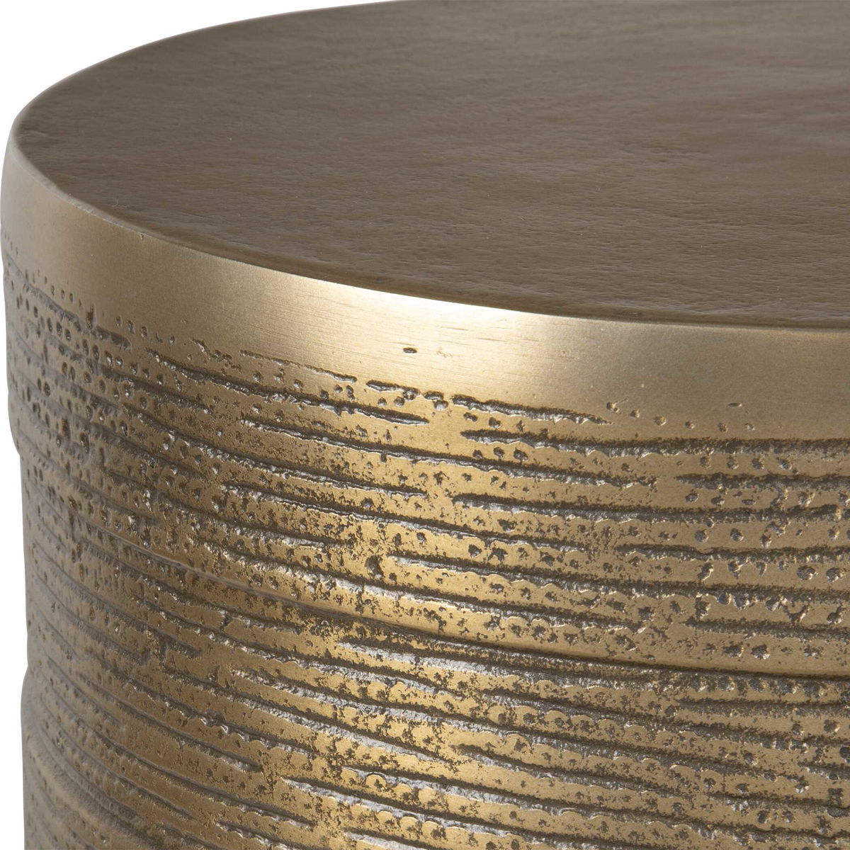 Odin Antique Brass Accent Table, Side & End Table by Uttermost, 13.5" width x 17" height x 13.5" depth View 5