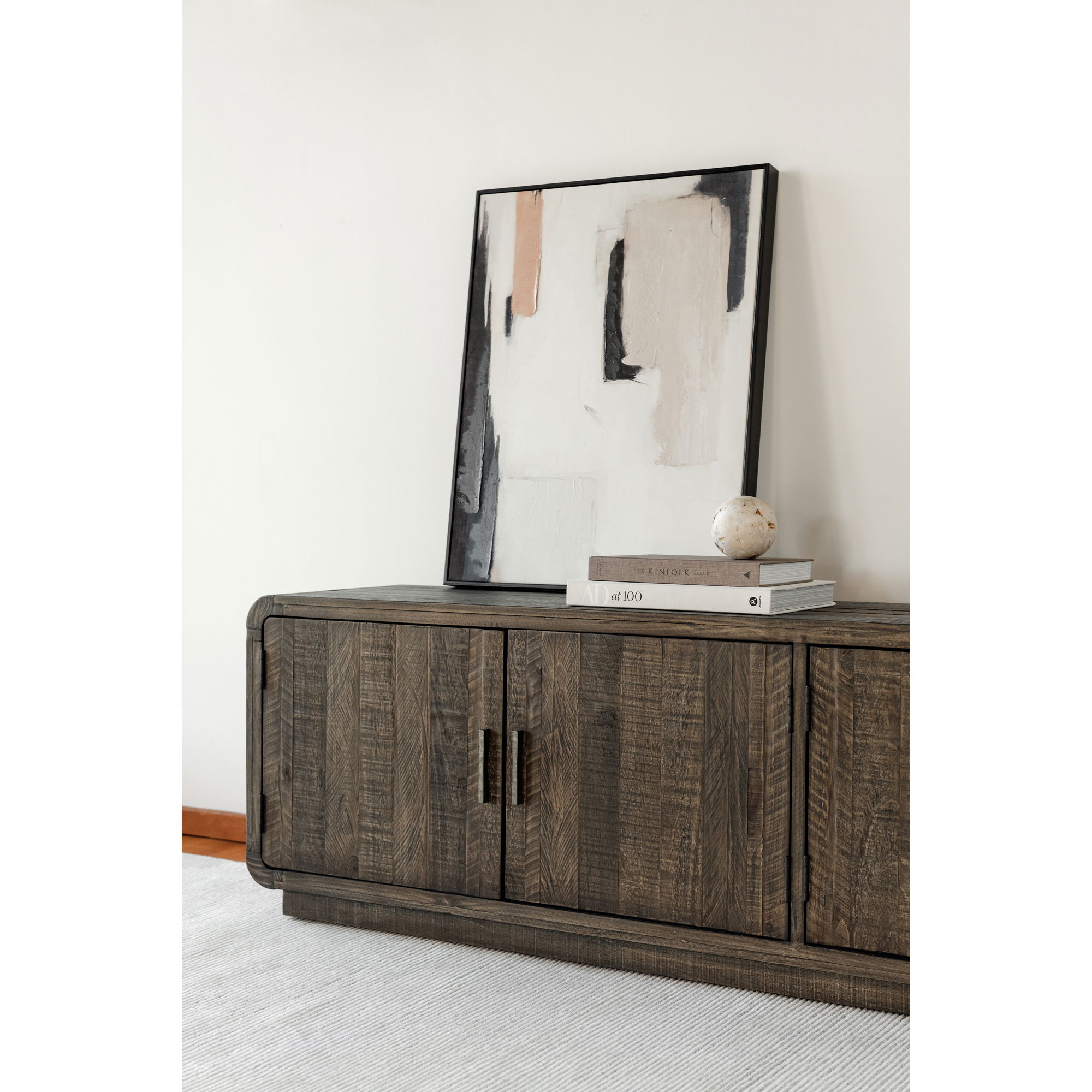 Monterey Media Cabinet Aged Brown, Media Console by Moe's Home, 78.7" width x 21.5" height x 15.75" depth View 8