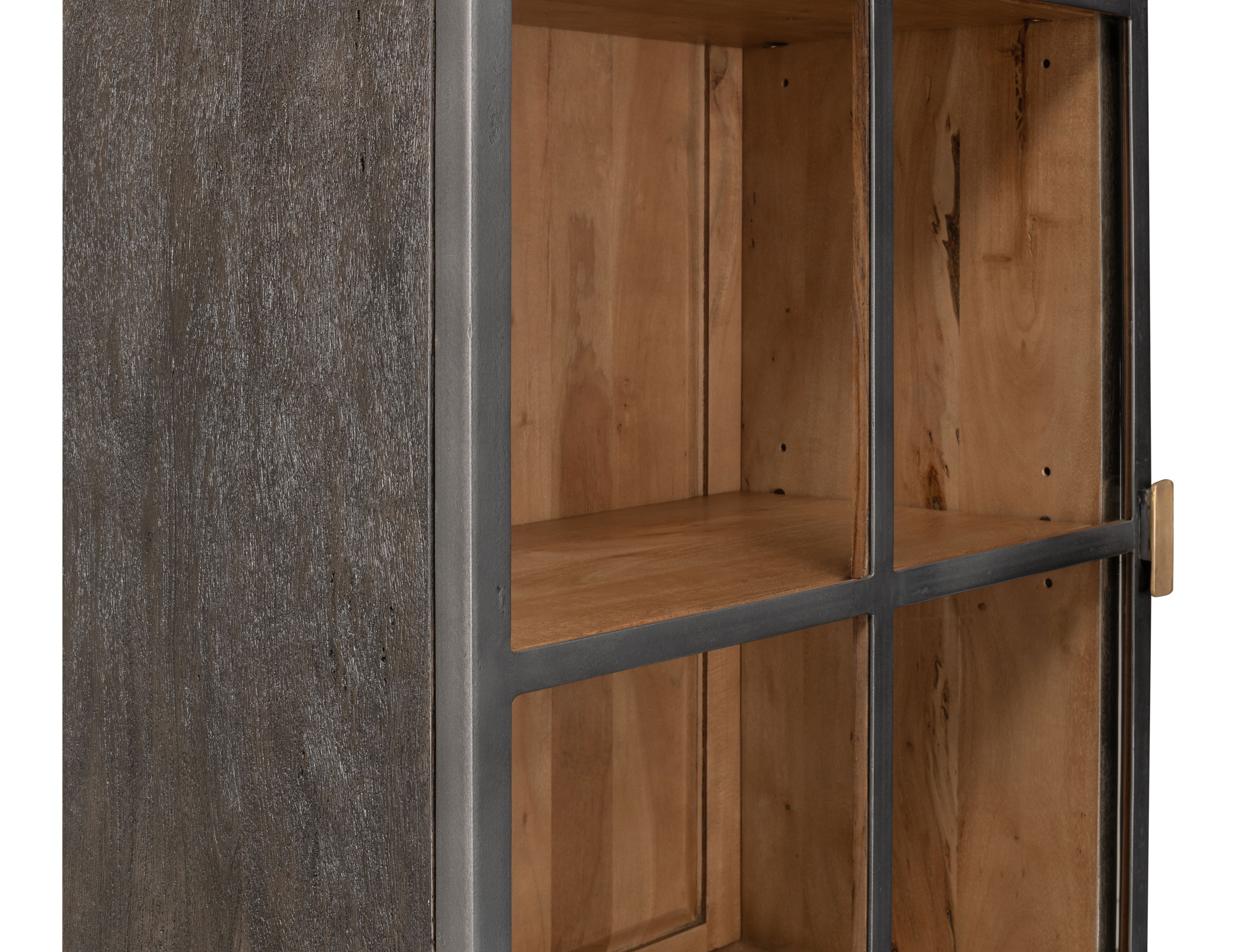 A Gem Of A Handle Display Cabinet, Left, Shelving & Bookcase by Sarreid, 24" length x 14" width x 75" height View 14