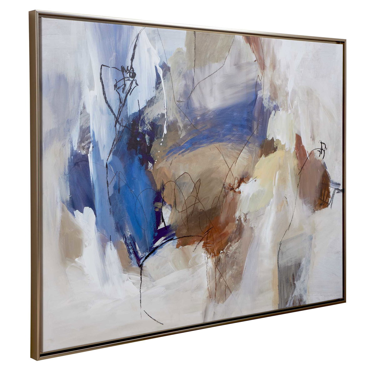 Subtle Nuances Framed Abstract Art, Painting by Uttermost, 55.5" width x 41.5" height x 2" depth View 4