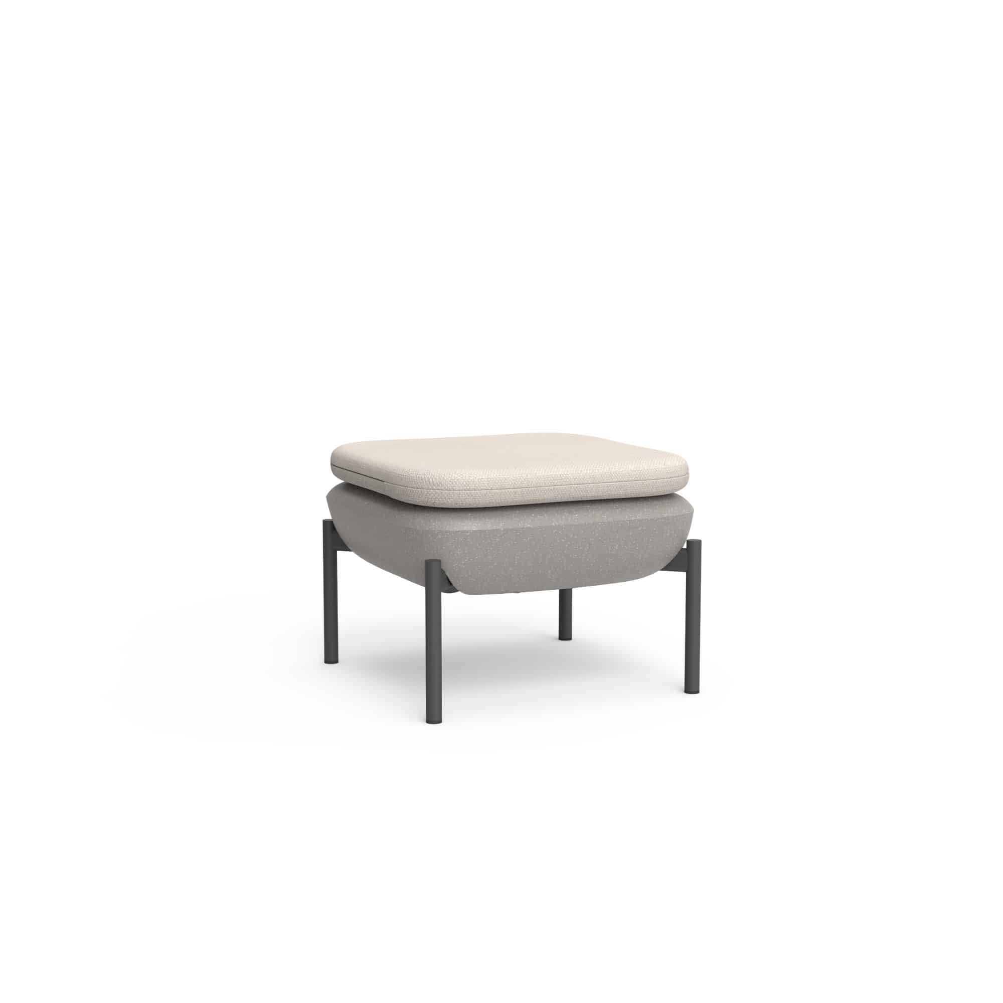 Inou Elements Ottoman, Outdoor Furniture by Crescent Garden, 1'8.9" width x 1'3.7" height x 1'8.9" depth View 5