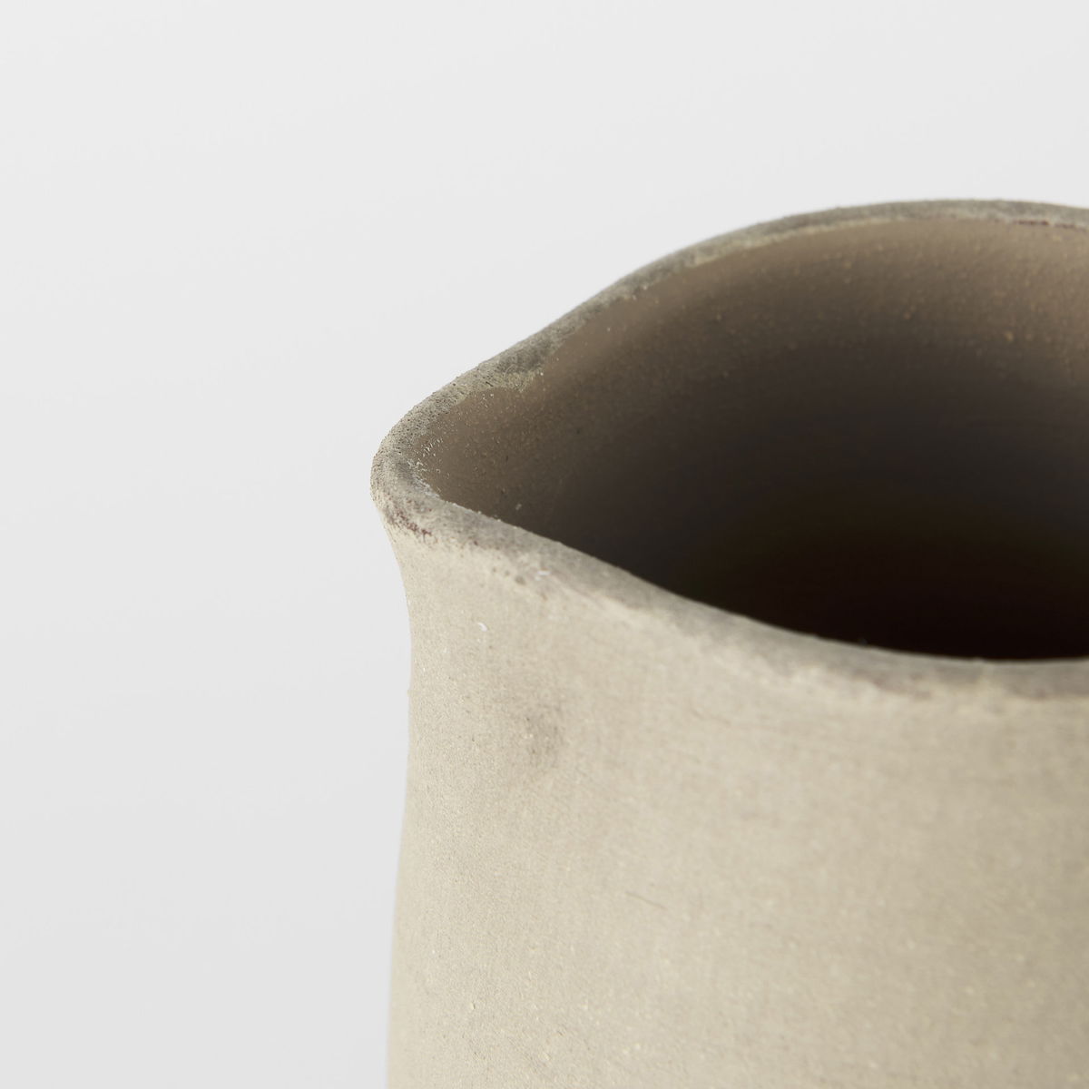 Garand Small 13H Two-Toned White Natural Ceramic Jug, Decorative Jar by Mercana, 6.3" length x 4.53" width x 10.24" height View 12