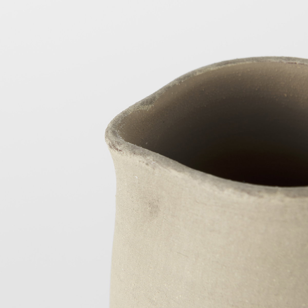 Garand Small 13H Two-Toned White Natural Ceramic Jug, Decorative Jar by Mercana, 6.3" length x 4.53" width x 10.24" height View 12