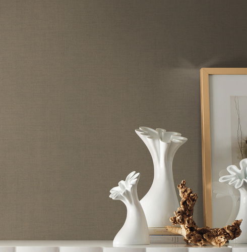 Gesso Weave Moss Green Metallic Wallpaper