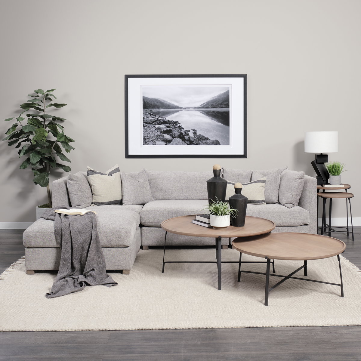 Valence  Medium Gray Armless Sectional Piece, Sectional Sofa by Mercana, 38.19" length x 38.58" width x 28.35" height View 2