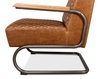 Beverly Hills Chair  Cuba Brown Leather, by Sarreid, 2'9" length x 2'4" width x 2'9" height thumbnail 7