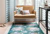 Rifle Paper Co. x Loloi Jardin Rug, 1'6" length x 1'6" width thumbnail 4