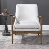 Bev White Accent Chair, by Uttermost, 27" width x 31.5" height x 31" depth thumbnail 2