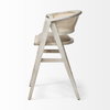 Tabitha Low Back 26.75in Seat Counter Stool | Beige Fabric with Wood, Counter & Bar Stool by Mercana, 23.25" length x 22" width x 36.75" height thumbnail 7