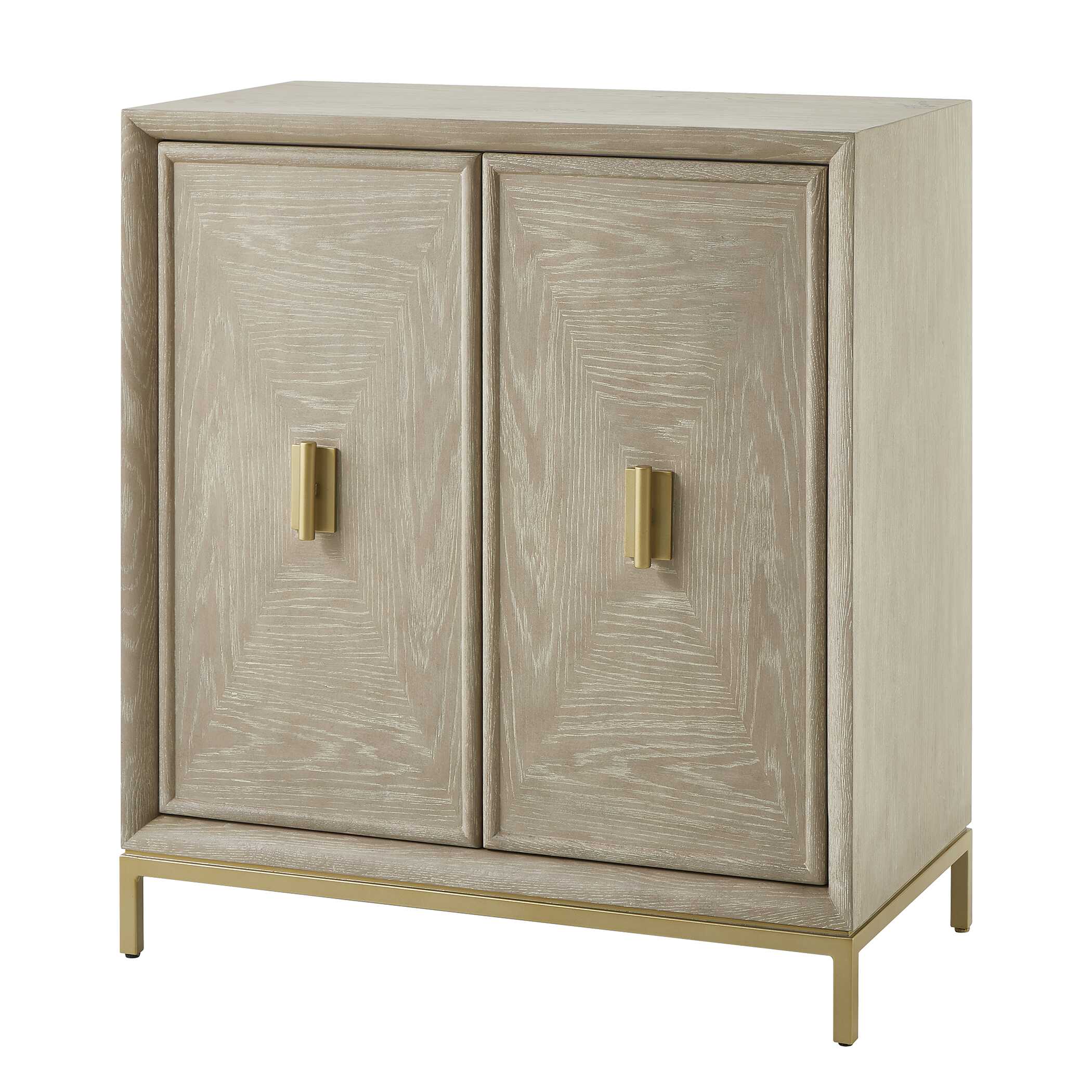 Alessia Washed 2 Door Cabinet, Furniture by Uttermost, 30" width x 33" height x 16" depth View 4