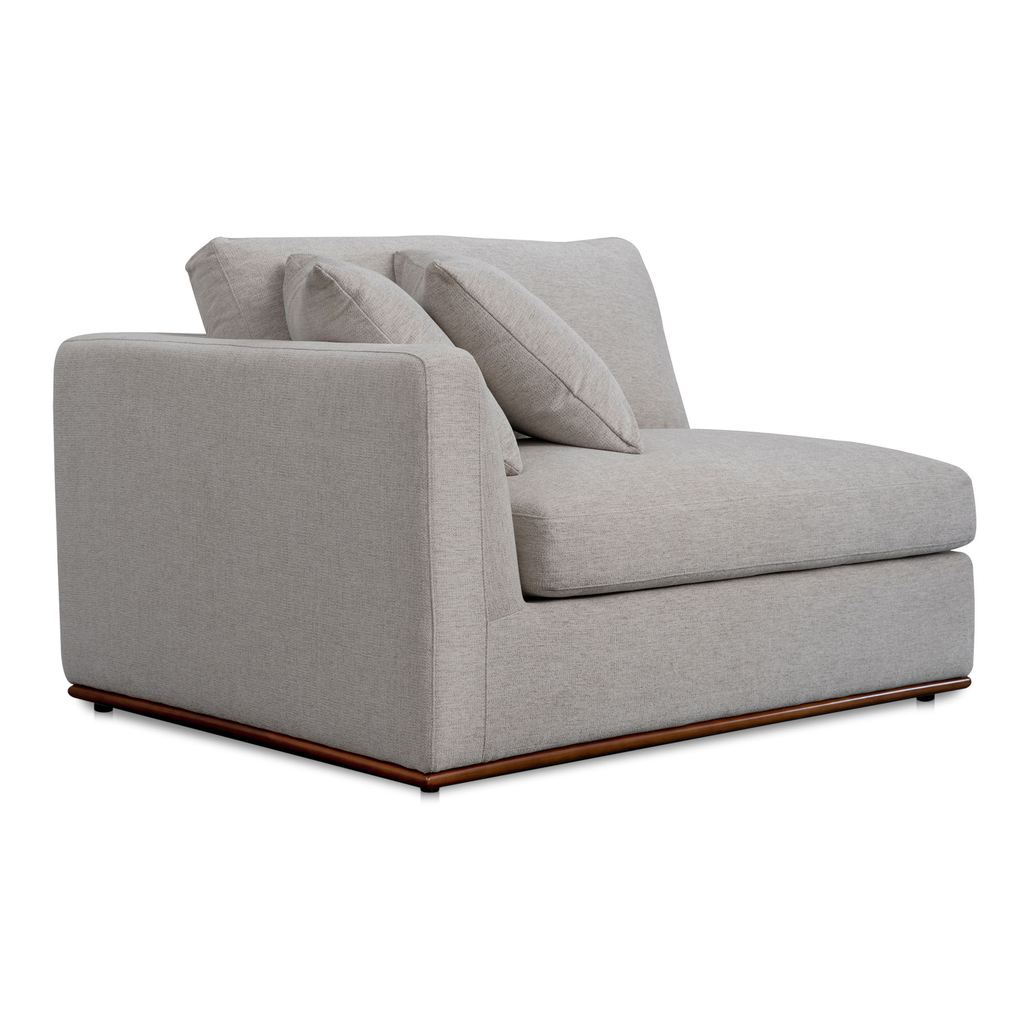 Rue Left Arm Facing Chair Flecked Grey large image 