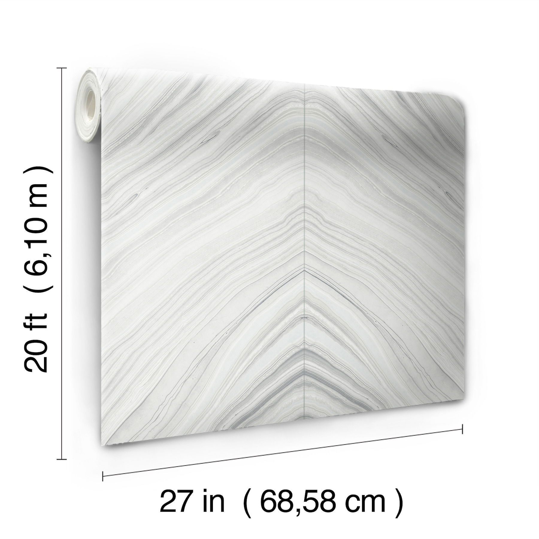 Onyx Strata Sheer Grey Peel & Stick Wallpaper Onyx Strata Sheer Grey Peel & Stick Wallpaper large image