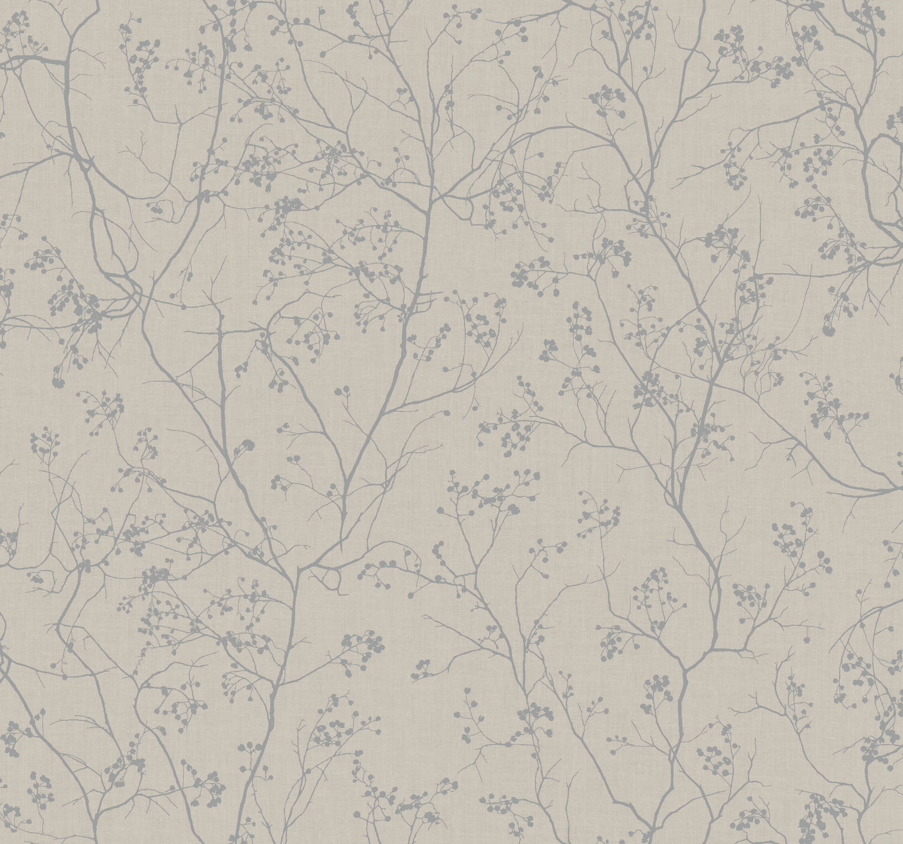 Luminous Branches Grey & Silver Wallpaper large image 