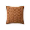 Loloi Rust Pillow, Decorative Pillow, 18" length x 18" width thumbnail 1