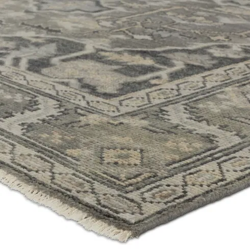 Jaipur Living Meradi SLN21 Handknotted Medallion Gray Area Rug (10