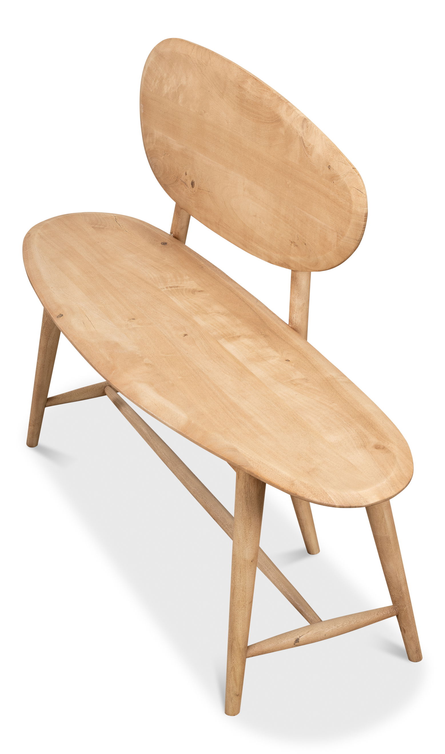 Pebble Bench (1 Back) Lionskin Finish large image 