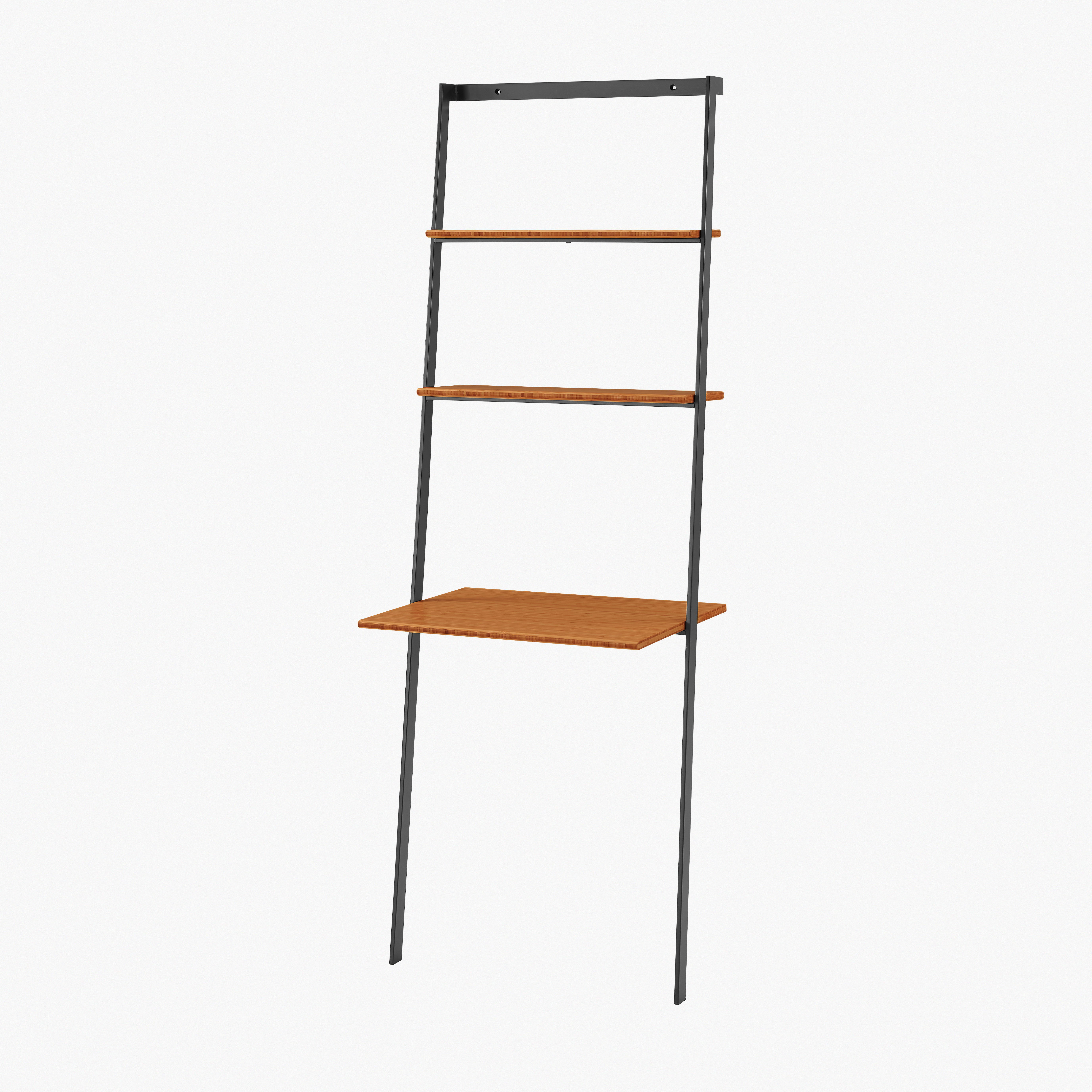 Studio Plus Leaning Desk, Amber, File Storage by Greenington, 25.2" length x 19" width x 76" height View 1