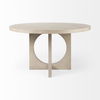 Liesl 54.L x 54.0W x 30.0H Barely Gray Finished Wood with Circular Top Dining Table, by Mercana, 54" length x 54" width x 30" height thumbnail 4