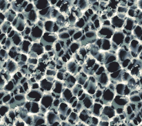 Leopard Rosettes Blue Wallpaper