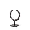 Tulane I (Small) 9L x 5W Black Beaded Broken Sphere Decorative Object thumbnail 0