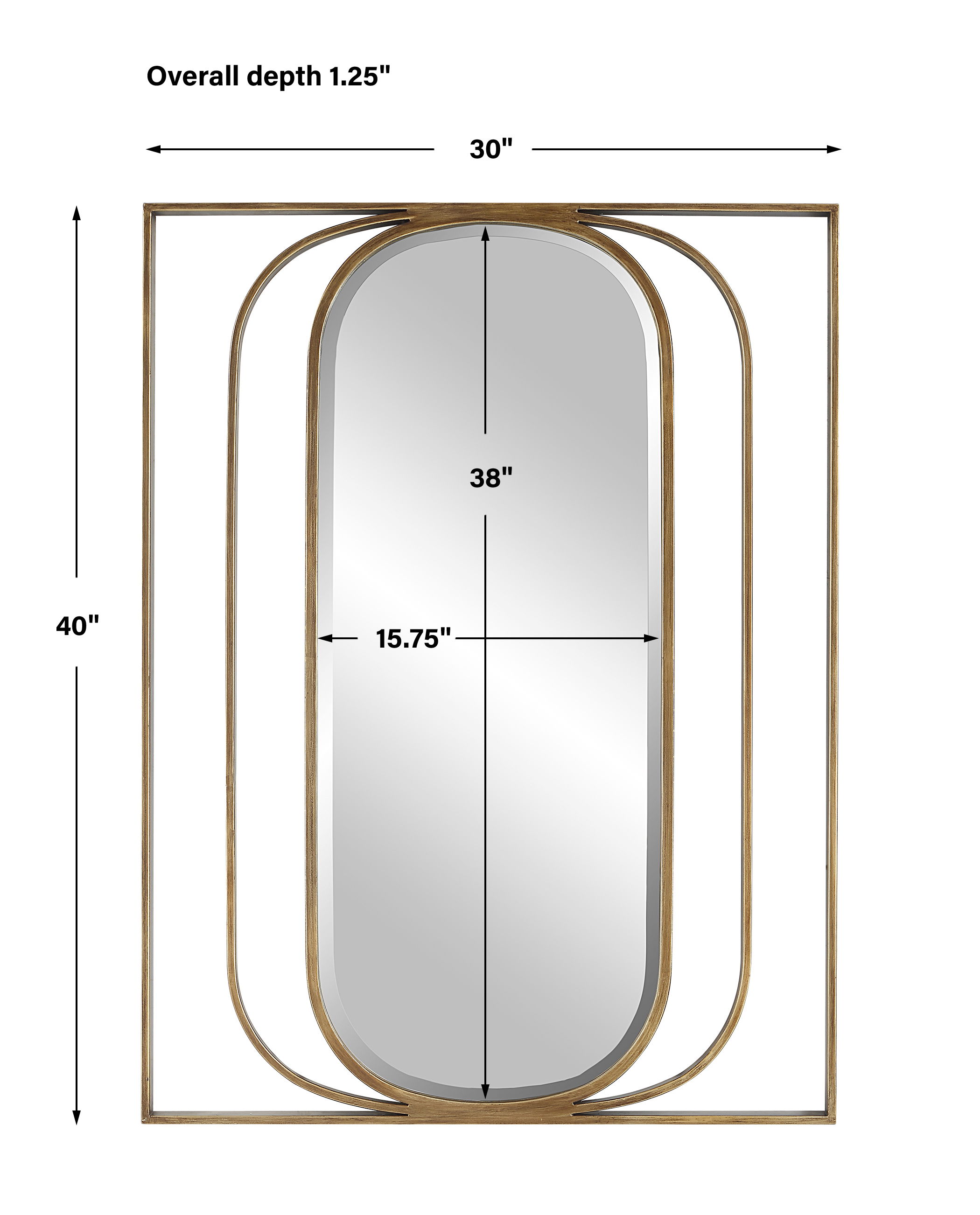 Replicate Contemporary Oval Mirror large image 