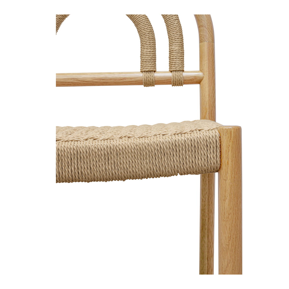 Avery Dining Chair Natural – Set Of Two, by Moe's Home, 20" width x 34.75" height x 21.5" depth View 9