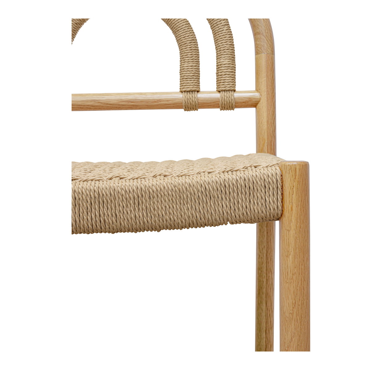Avery Dining Chair Natural – Set Of Two, by Moe's Home, 20" width x 34.75" height x 21.5" depth View 9