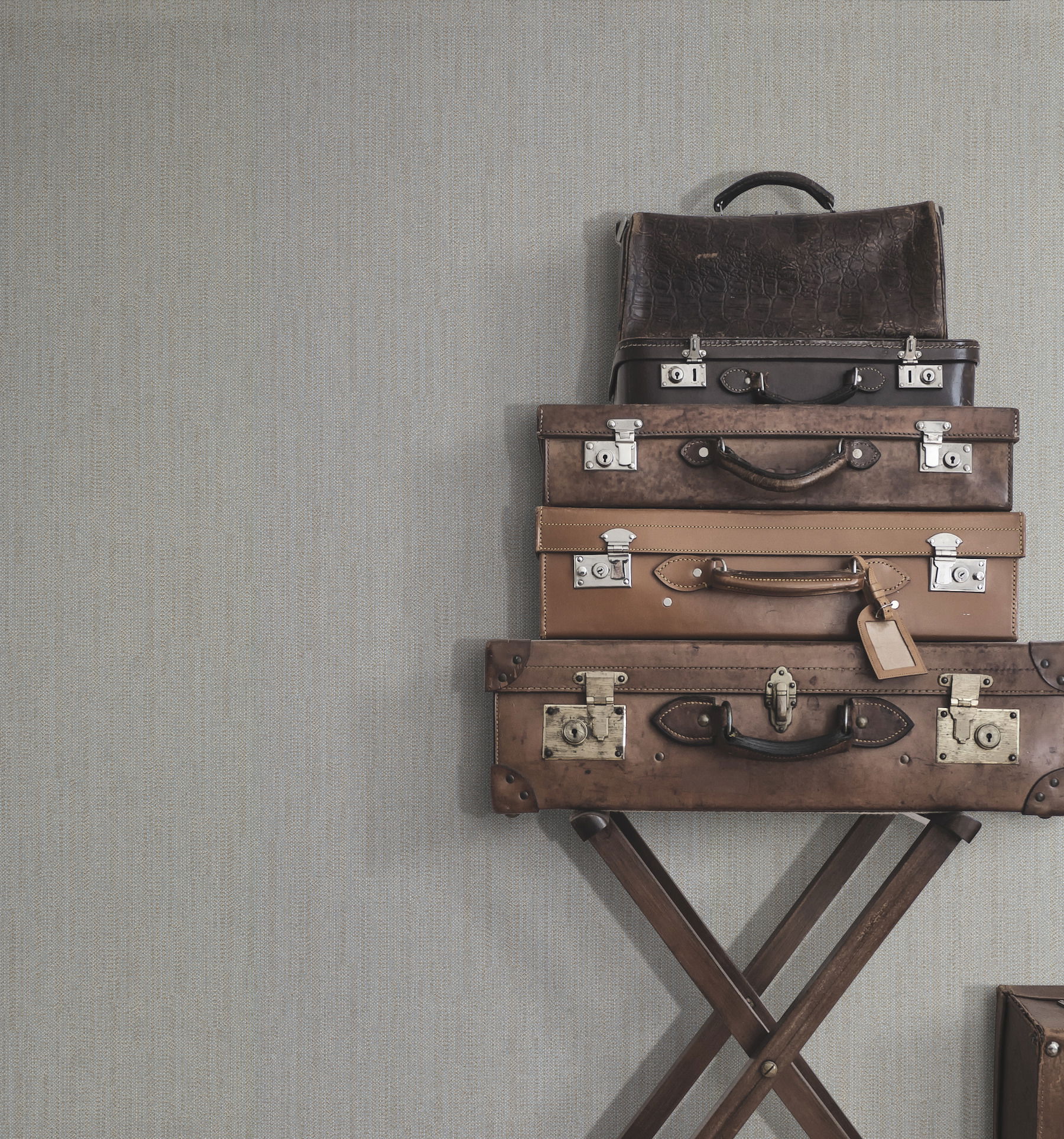 Weekender Weave Grey Wallpaper large image 