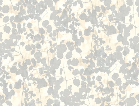 Pressed Leaves Cream Wallpaper