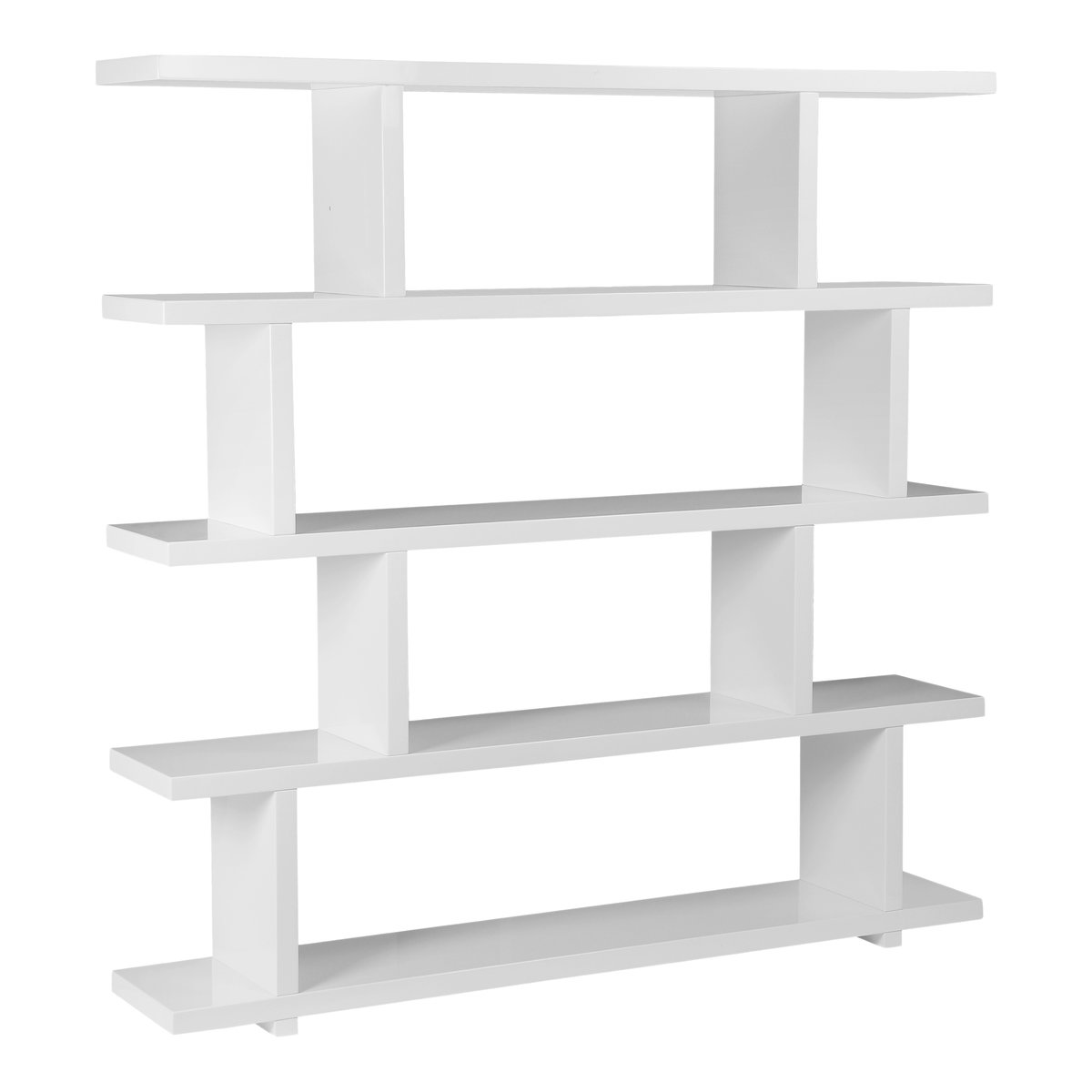Miri Large Shelf White, Shelving & Bookcase by Moe's Home, 63" width x 63" height x 11" depth View 2