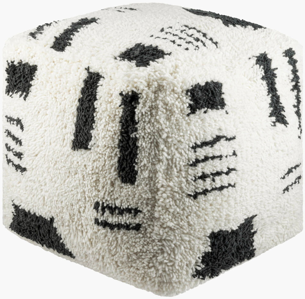 Aksel Pouf, Ottoman by Surya, 18" width x 18" height